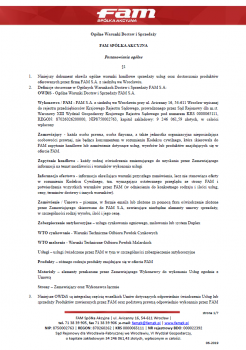 Ogólne Warunki Dostaw i Sprzedaży