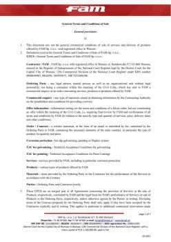 General Terms and Conditions of Sale