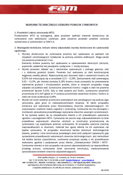 Warunki Techniczne Odbioru Powłok Cynkowych